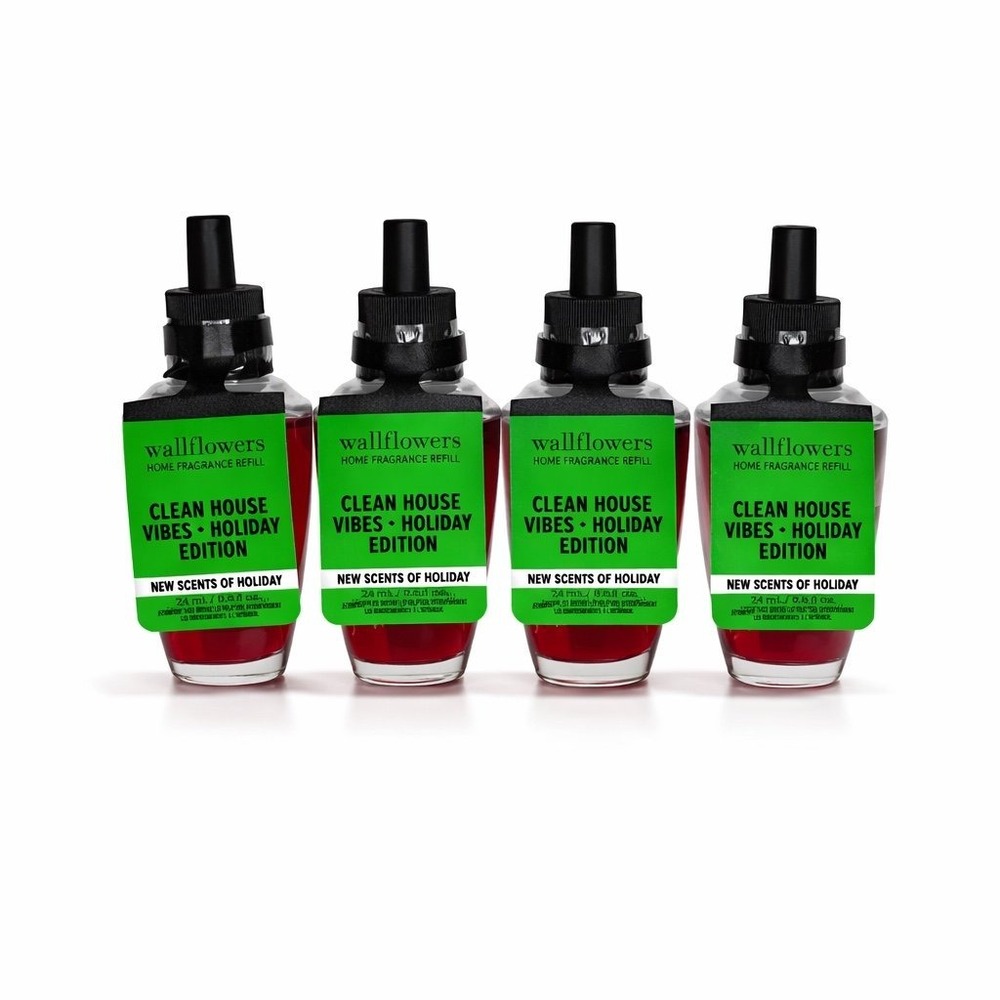 Bath & Body Works Wallflowers Clean House Vibes Holiday Edition Refill Bulbs 4